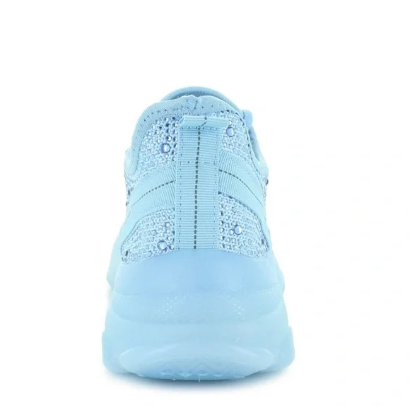 Light Blue Blinged Out Sneaker - Picture 3 of 5